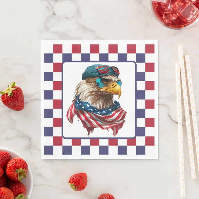 American Modern Eagle  Napkins (Insitu)