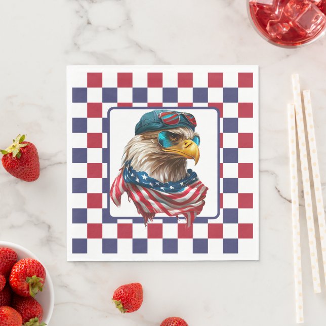 American Modern Eagle  Napkins (Insitu)
