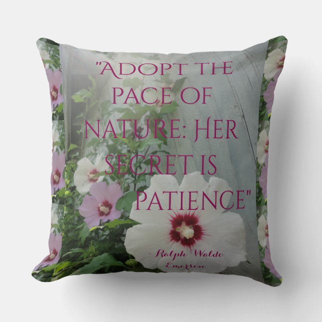 American MoJo Pillow Celebrate, Patience Quotes (Front)