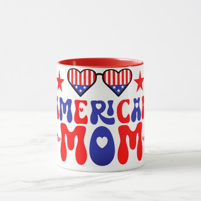 American Mom Happy 4 July Mug (Center)