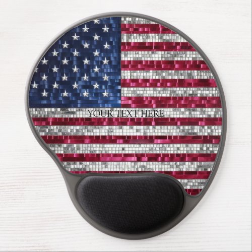 American Mosaic Flag  Gel Mouse Pad