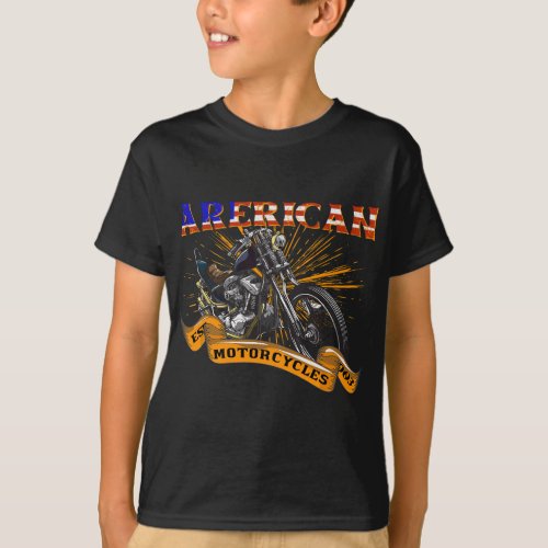 American Motorcycle Indian for Old Biker T_Shirt