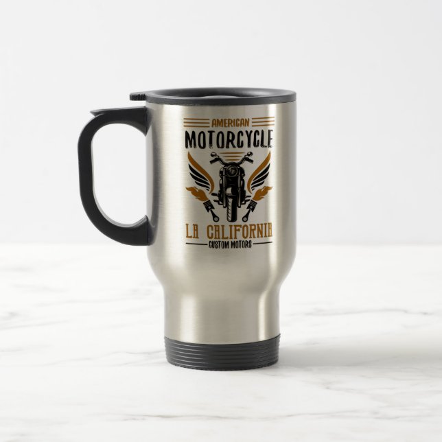 American Motorcycle LA California Custom Motors    Travel Mug (Left)