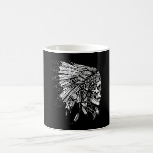 American Motorcycle Skull Native Indian Eagle Chie Coffee Mug