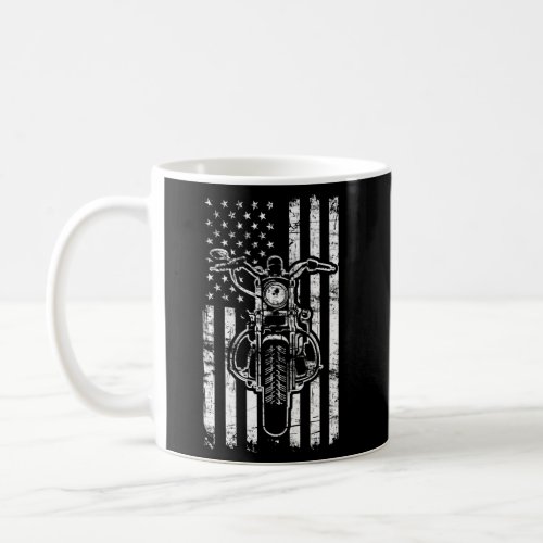 American Motorcycle Us Flag Biker For Coffee Mug
