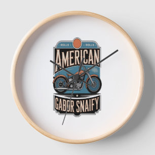 American Motorcycle Vintage Clock