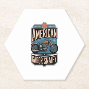 American Motorcycle Vintage Paper Coaster