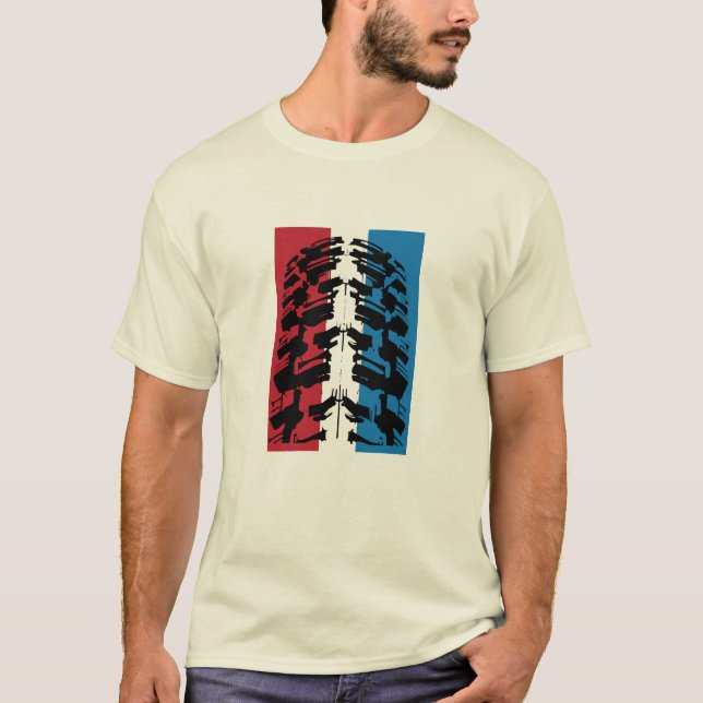 American Mountain Bike Tire T-Shirt (Front)