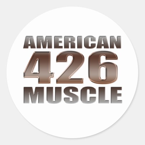 american muscle 426 Hemi Classic Round Sticker