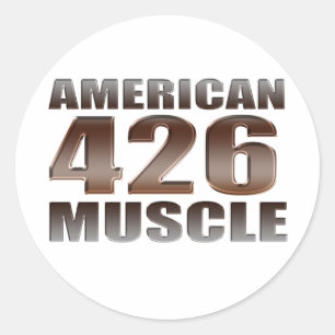 american muscle 426 Hemi Classic Round Sticker
