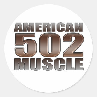 american muscle 502 chevy big block crate motor classic round sticker
