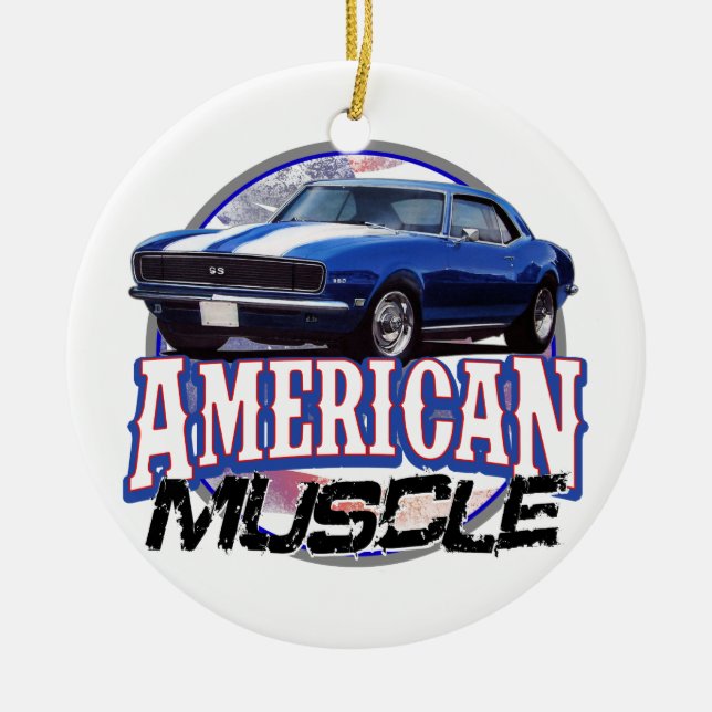 American Muscle Camaro Ceramic Ornament (Front)