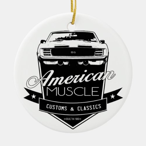 American Muscle Camaro Ceramic Ornament