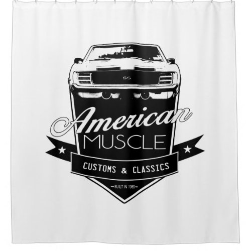 American Muscle Camaro Shower Curtain
