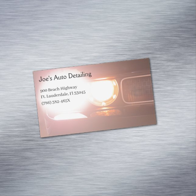  American muscle car 2013 head light Automotive Business Card Magnet (In Situ)