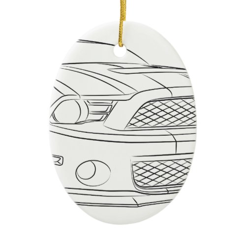 American muscle car ceramic ornament