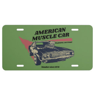 American Muscle Car License Plate