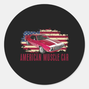 American Muscle Car Ns Classic Round Sticker