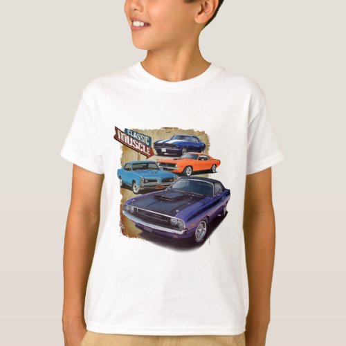Alffe Muscle-Car-SRT8 T-Shirt Boy Kids O-Neck 3D Printing Youth Fashion Tops 