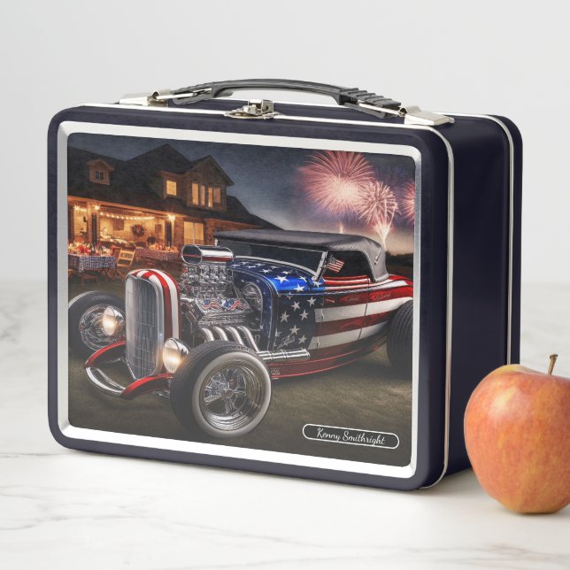 American Muscle: Fireworks & Freedom Metal Lunch Box (In Situ)