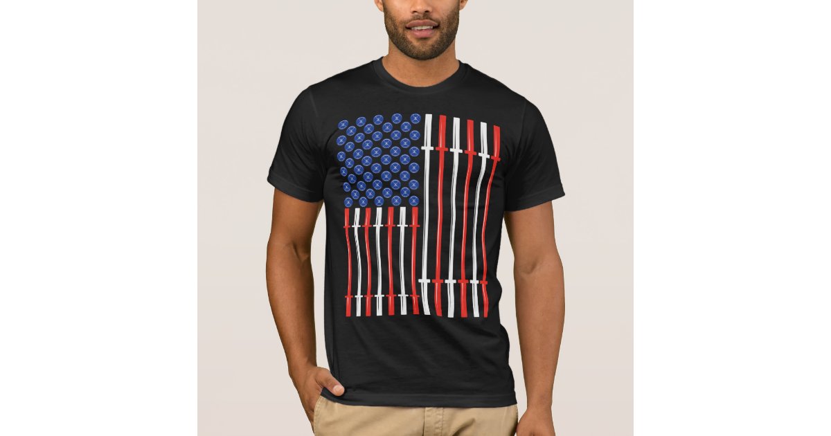 American Muscle - Flag Crossfit Gym Fitness Shirt | Zazzle