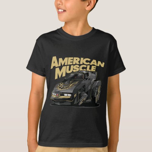 American Muscle Hot Rod 400 Firebird Custom Car T_Shirt