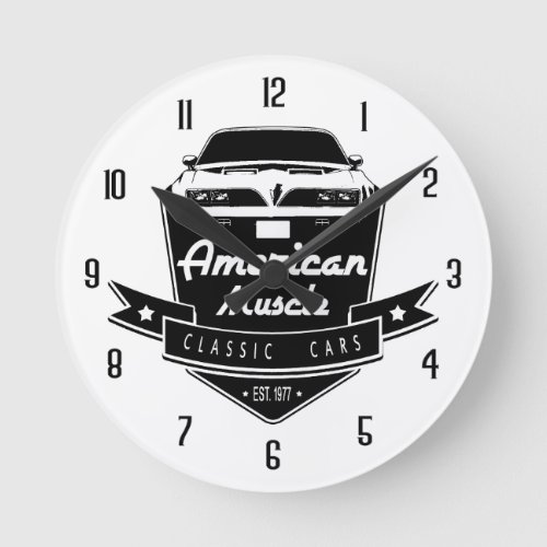 American Muscle Trans Am Round Clock