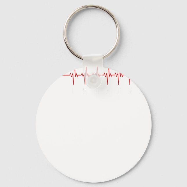 American Muscle V 8 Car Engine 18436572 heart beat Keychain (Front)