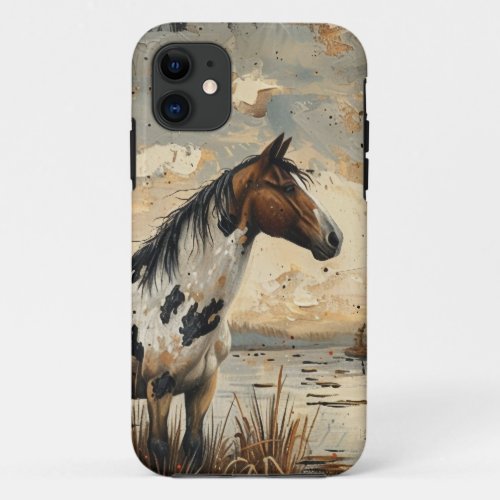 American Mustang Wild Horse Western  iPhone 11 Case