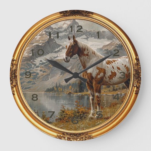 American Mustang Wild Horse Western Wall Clock