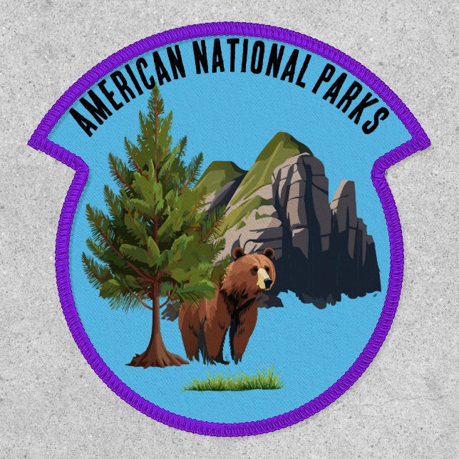 American National Park Brown Bear Pine Tree Patch (Front)