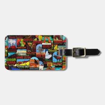 American National Parks Vintage Decal Bomb Luggage Tag by 74hilda74 at Zazzle