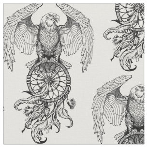 American native indians dreamcatcher fabric