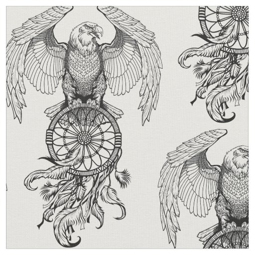 American native indians dreamcatcher fabric