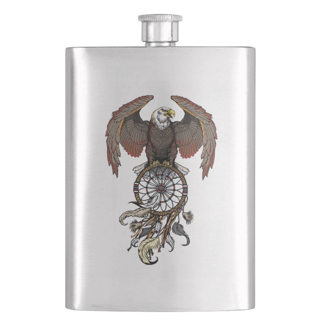 American native indians dreamcatcher flask (Front)
