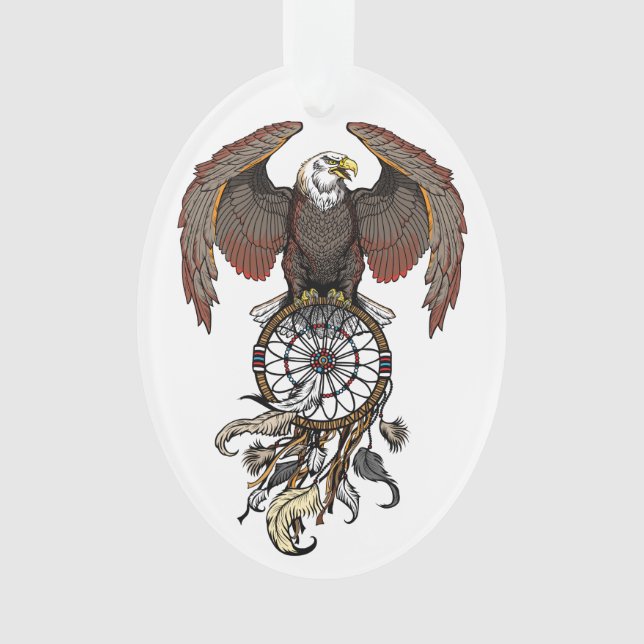 American native indians dreamcatcher ornament (Front)