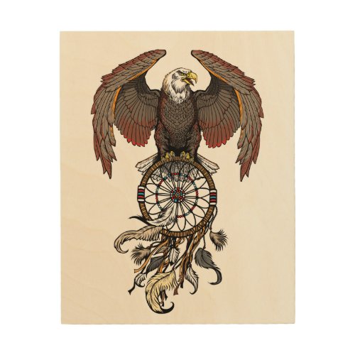 American native indians dreamcatcher wood wall art