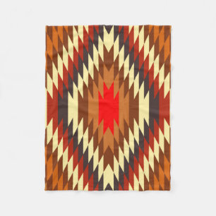american native traditional ethnic costume motif fleece blanket