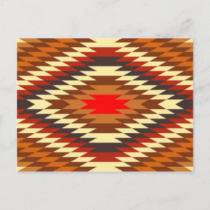 american native traditional ethnic costume motif postcard