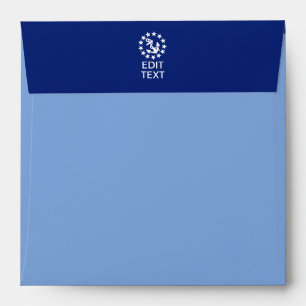 American Nautical Yacht Flag Anchor on Blue Envelope