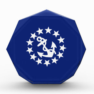 American Nautical Yacht Flag Anchor Stars Blue Award