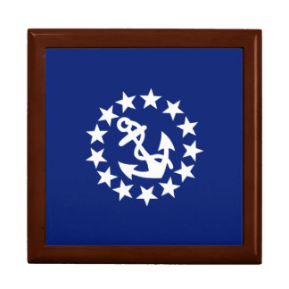 American Nautical Yacht Flag Anchor Stars Blue Gift Box