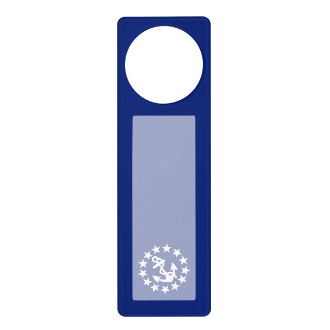 American Nautical Yacht Flag Navy Blue Decor Door Hanger (Front)