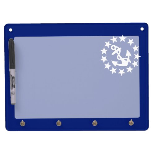 American Nautical Yacht Flag Navy Blue Decor Dry Erase Board With Keychain Holder