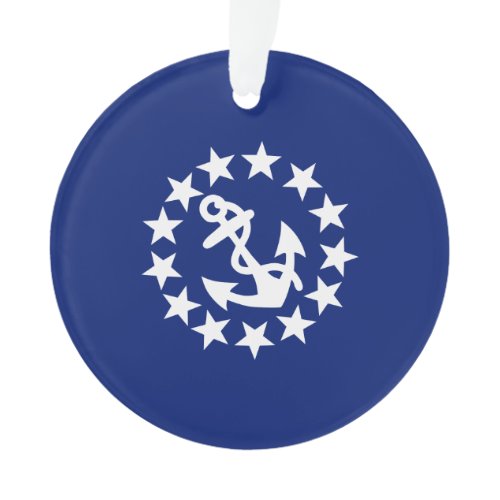 American Nautical Yacht Flag Navy Blue Decor Ornament