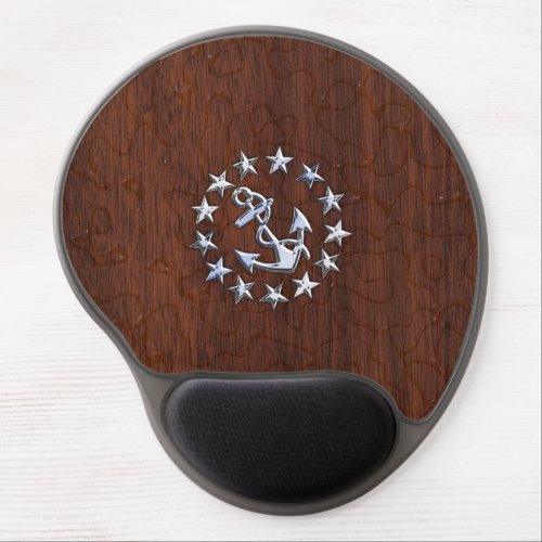 American Nautical Yacht Flag Wet Look Gel Mouse Pad