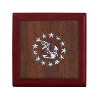 American Nautical Yacht Flag Wet Look Gift Box