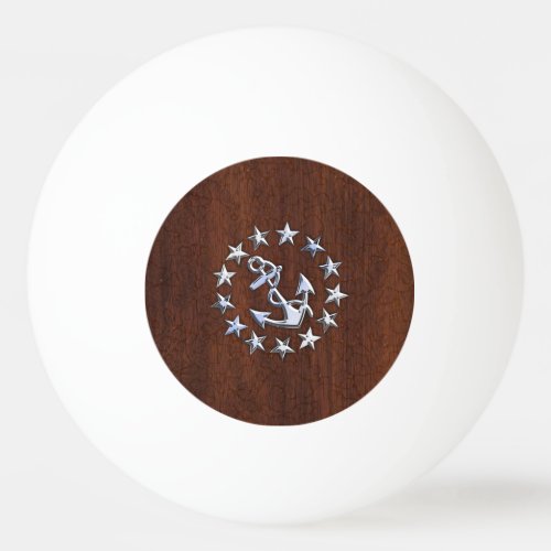 American Nautical Yacht Flag Wet Mahogany Ping Pong Ball