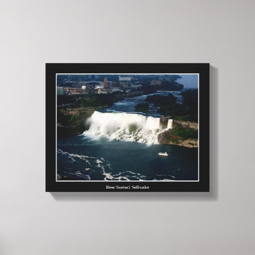 American Niagara Falls Aerial View Canvas Print