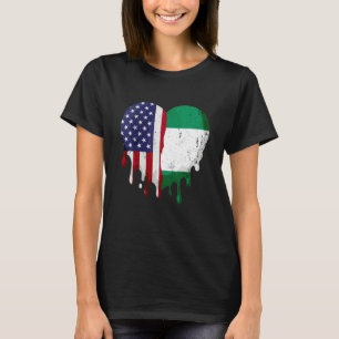 American Nigerian Heritage Month Nigeria Flag Hear T-Shirt